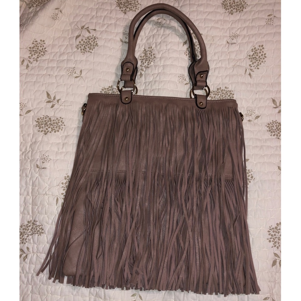 Beautiful Faux Leather Fringe Bag